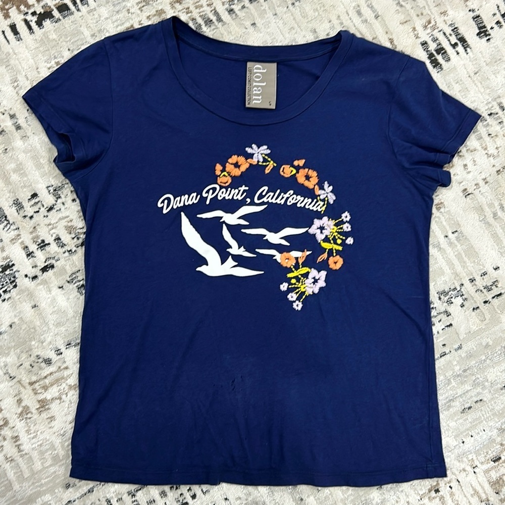 Anthropologie Dolan Dana point embroidered tee